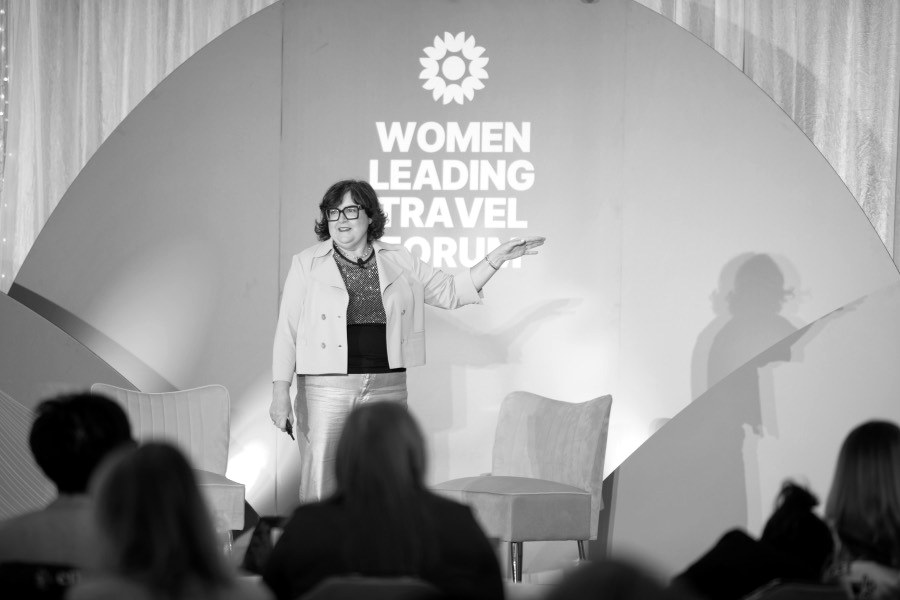 Karen Laos presenting